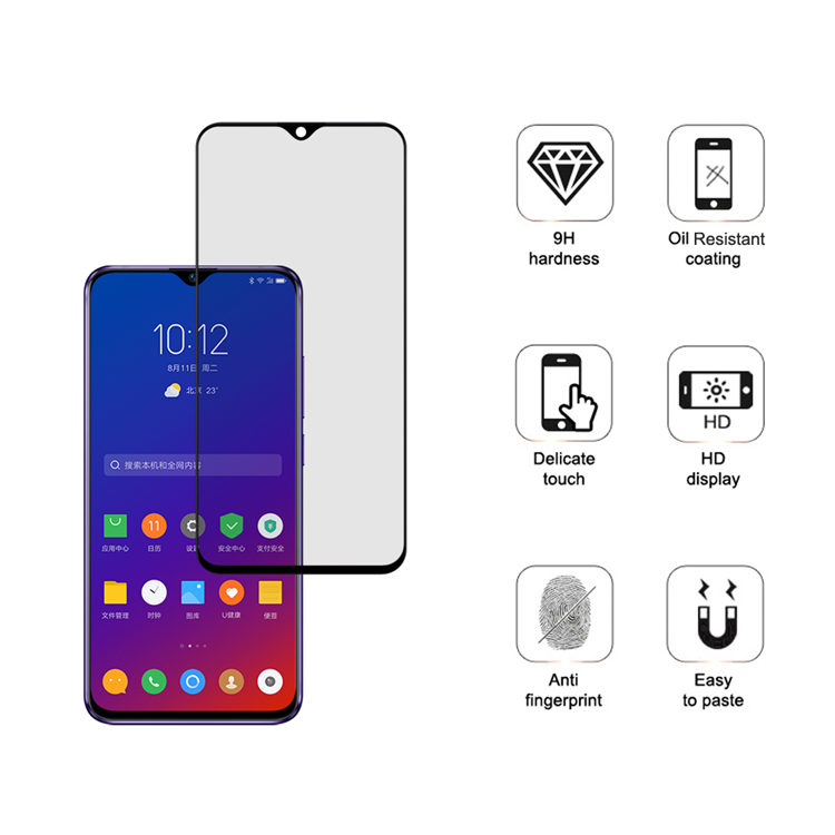 Alink 2.5D silk print full glue tempered glass screen protector for Lenovo Z5s