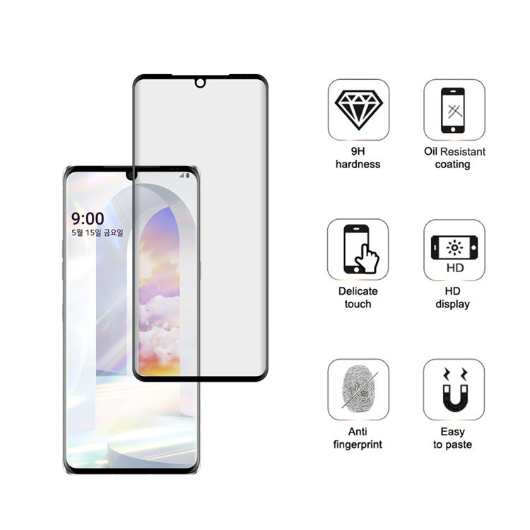 Alink 3D hot bending full glue tempered glass screen protector for LG Velvet