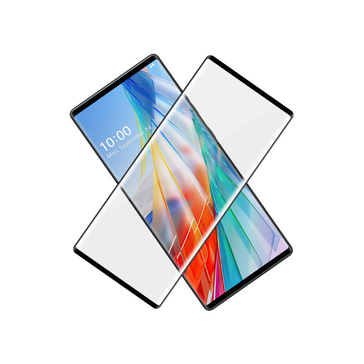 Alink 3D hot bending full glue tempered glass screen protector for LG Wing