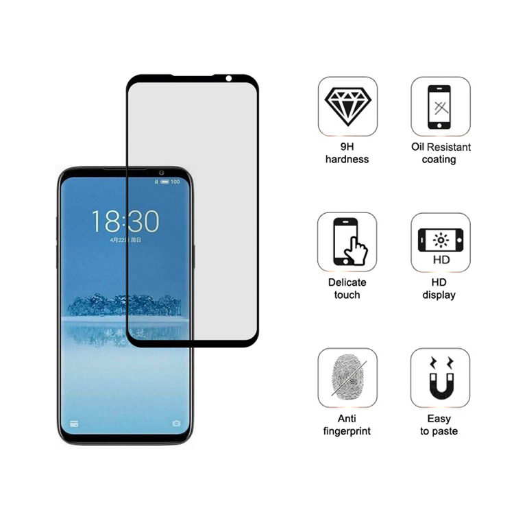 Alink 3D hot bending edge glue tempered glass screen protector for Meizu 16th Plus