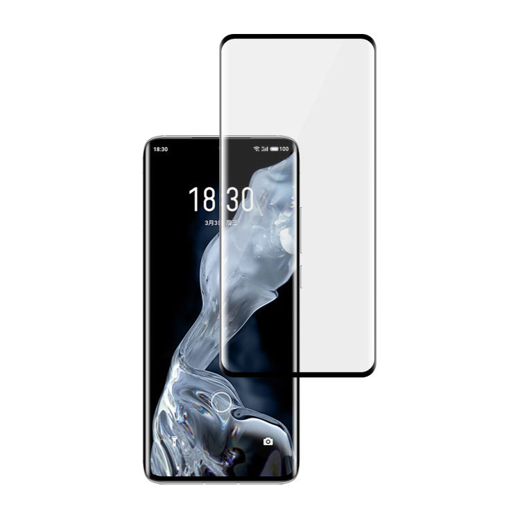 Alink 3D hot bending full glue tempered glass screen protector for Meizu 18