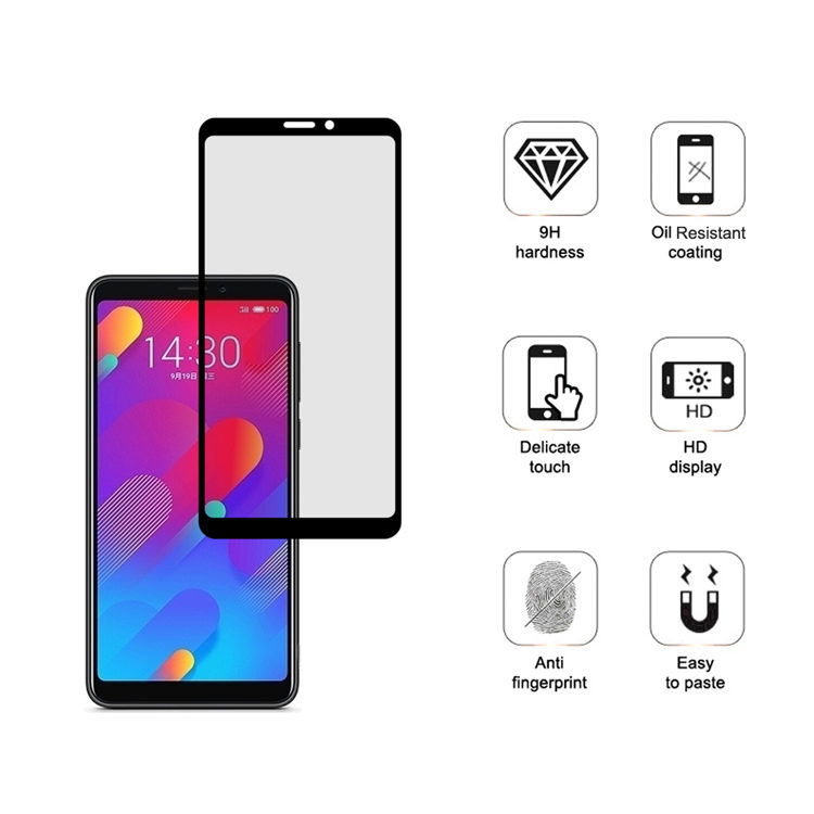 Alink 3D hot bending full glue tempered glass screen protector for Meizu V8