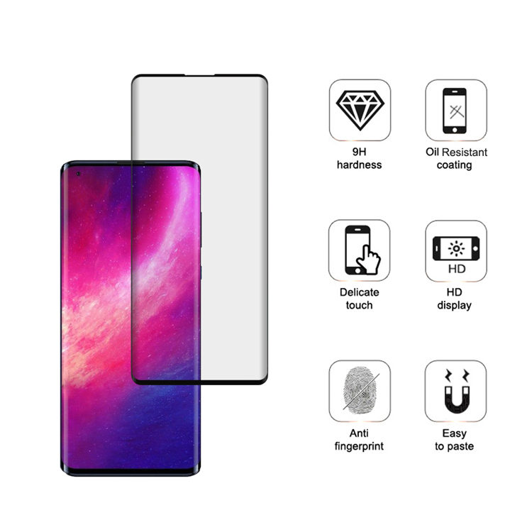 Alink 3D curved precise carving tempered glass screen protector for Moto Edge Plus