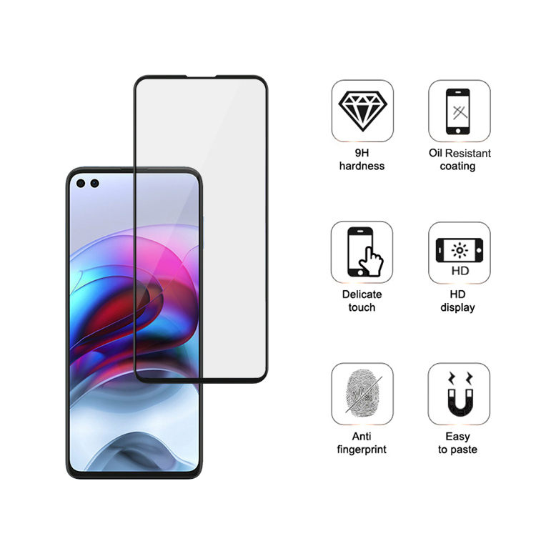 Alink 3D hot bending edge glue tempered glass screen protector for Moto Edge S