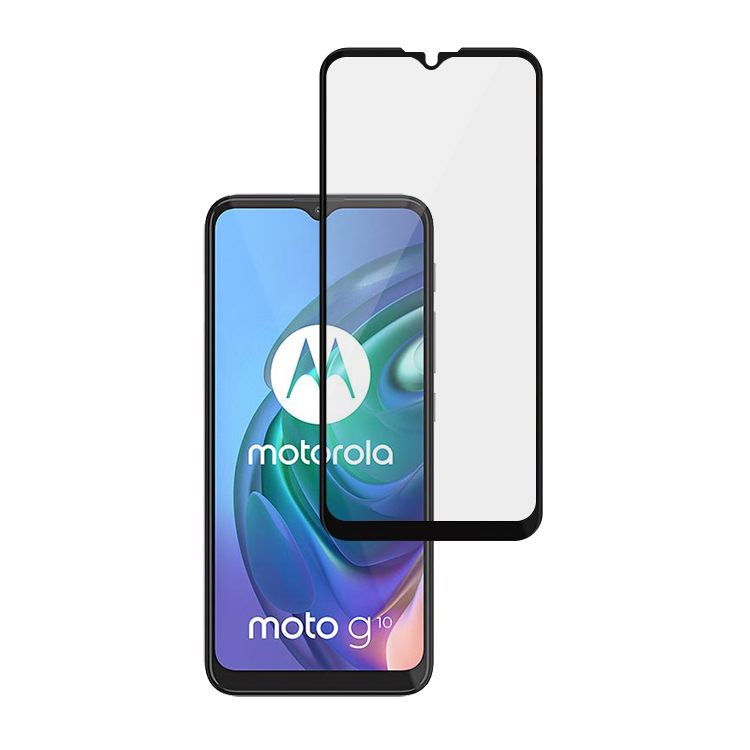 Alink 2.5D silk print full glue tempered glass screen protector for Moto G10