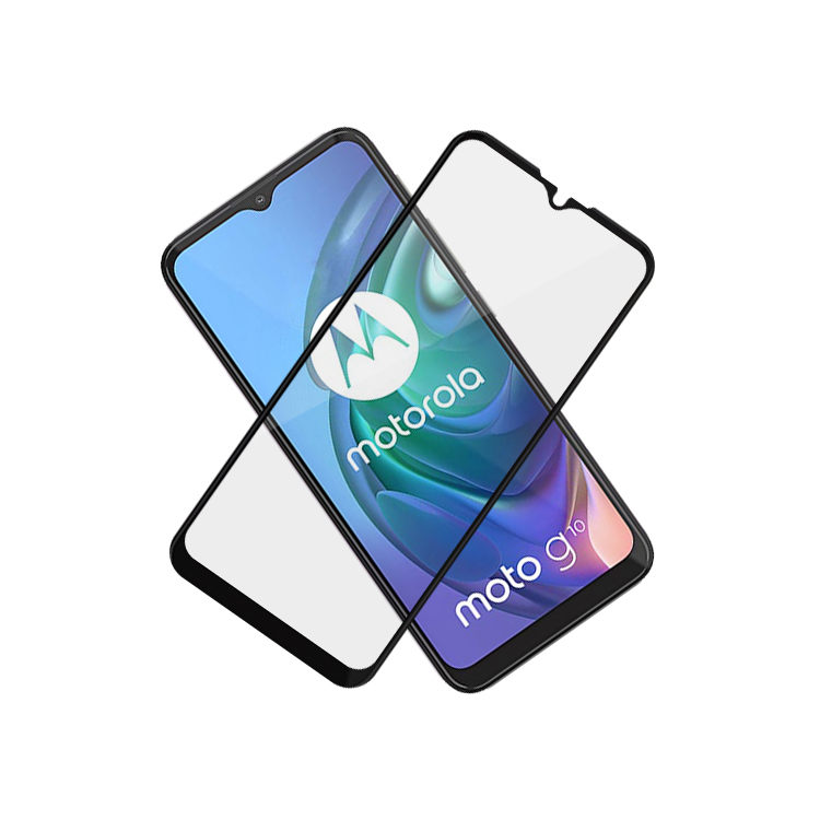 Alink 2.5D silk print full glue tempered glass screen protector for Moto G10