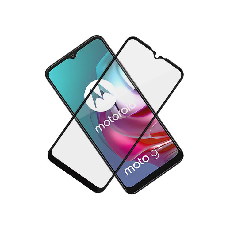 Alink 2.5D silk print full glue tempered glass screen protector for Moto G30