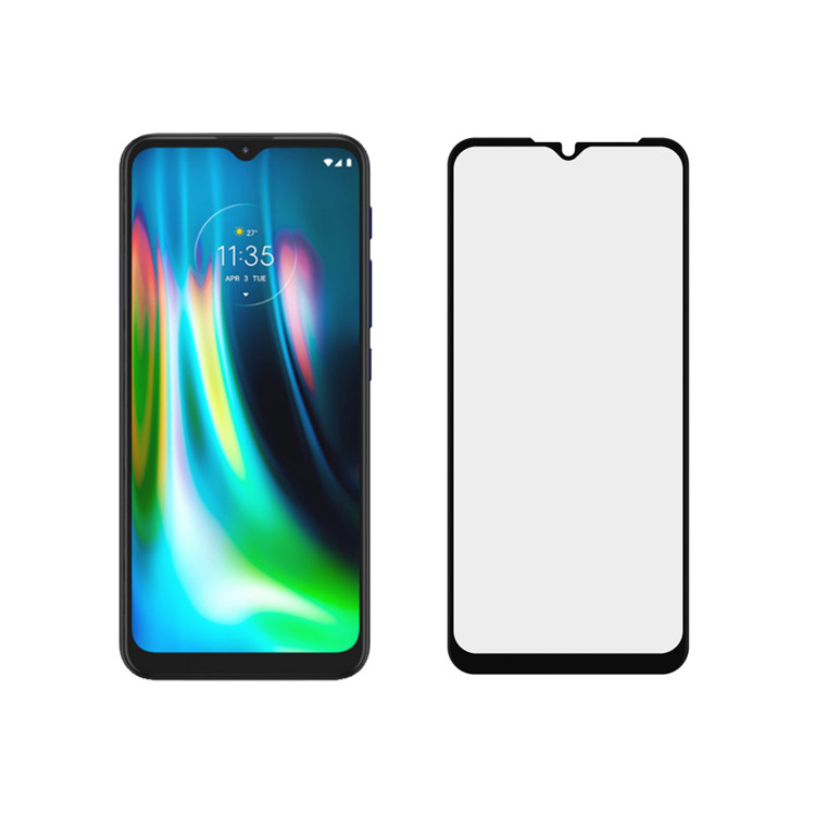 Alink 2.5D silk print full glue tempered glass screen protector for Moto G9
