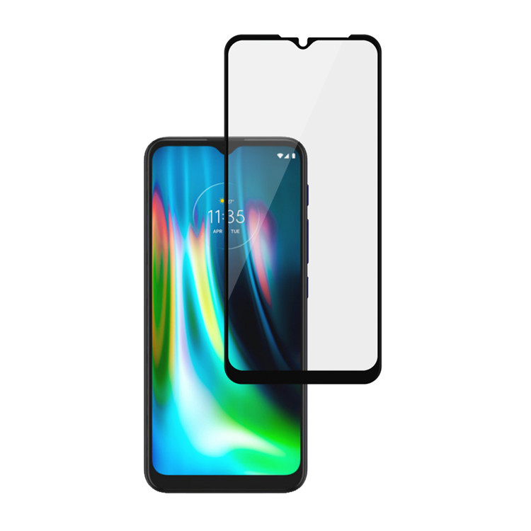 Alink 2.5D silk print full glue tempered glass screen protector for Moto G9