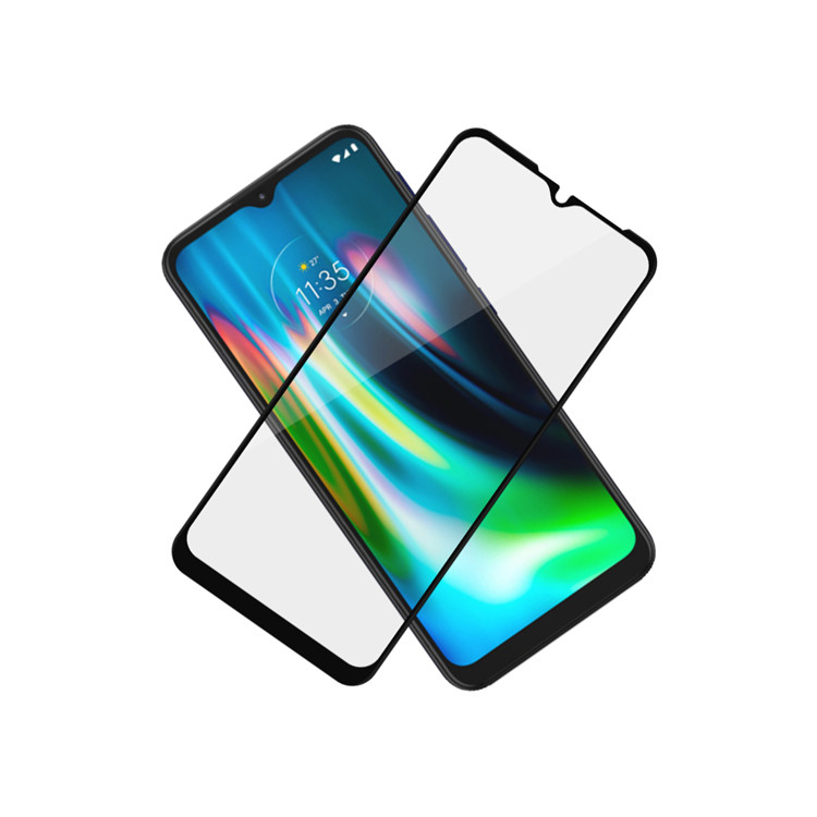 Alink 2.5D silk print full glue tempered glass screen protector for Moto G9