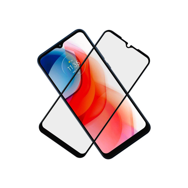 Alink 2.5D silk print full glue tempered glass screen protector for Moto G Play 2021