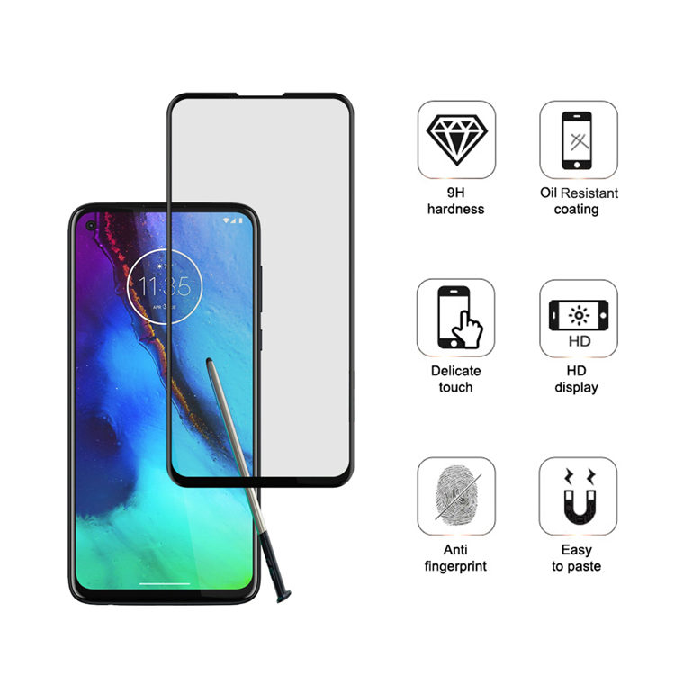 Alink 3D hot bending edge glue tempered glass screen protector for Moto G Stylus