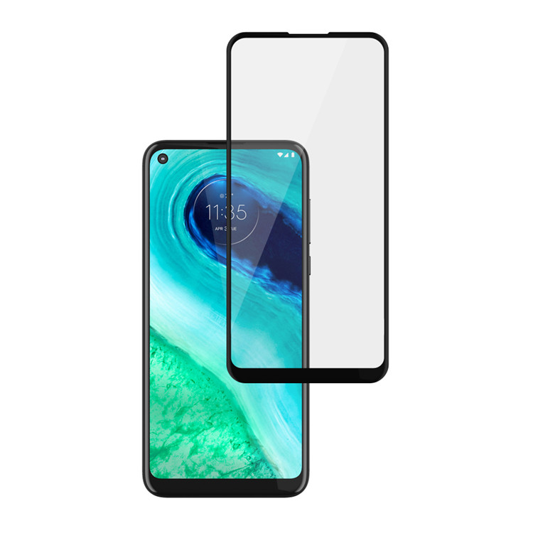 Alink 2.5D silk print full glue tempered glass screen protector for Moto G Fast
