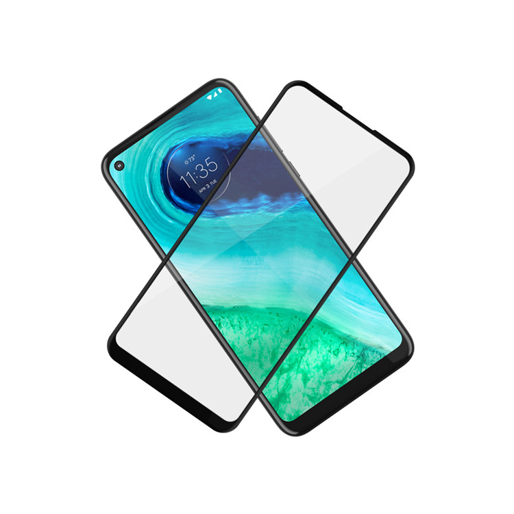 Alink 2.5D silk print full glue tempered glass screen protector for Moto G Fast