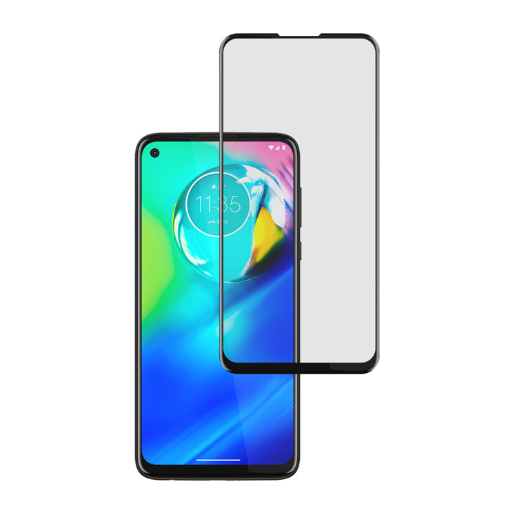 Alink 2.5D silk print full glue tempered glass screen protector for Moto G Power