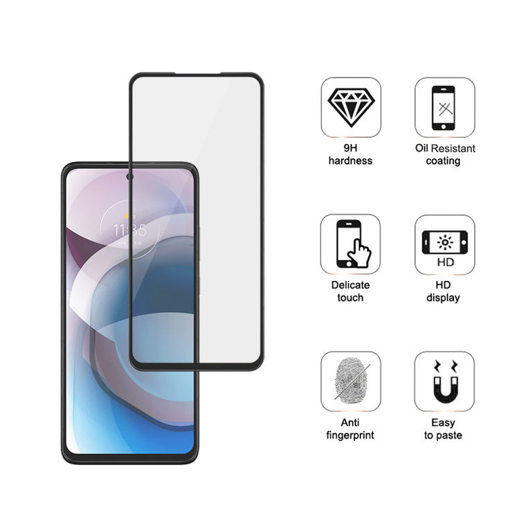 Alink 3D hot bending edge glue tempered glass screen protector for Moto One 5G Ace