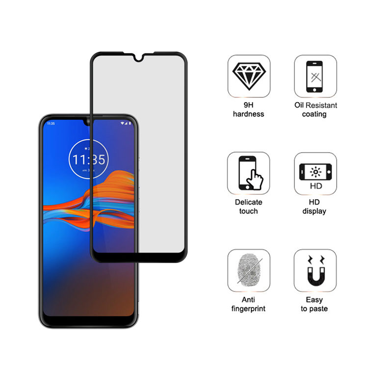 Alink 3D hot bending edge glue tempered glass screen protector for Moto E6 Plus