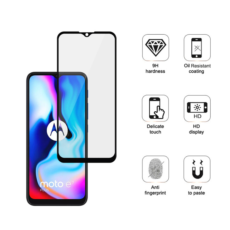 Alink 3D curved precise carving tempered glass screen protector for Moto E7 Plus