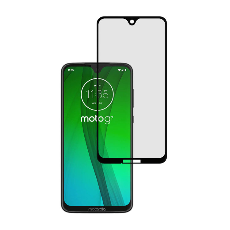 Alink 3D hot bending full glue tempered glass screen protector for Moto G7