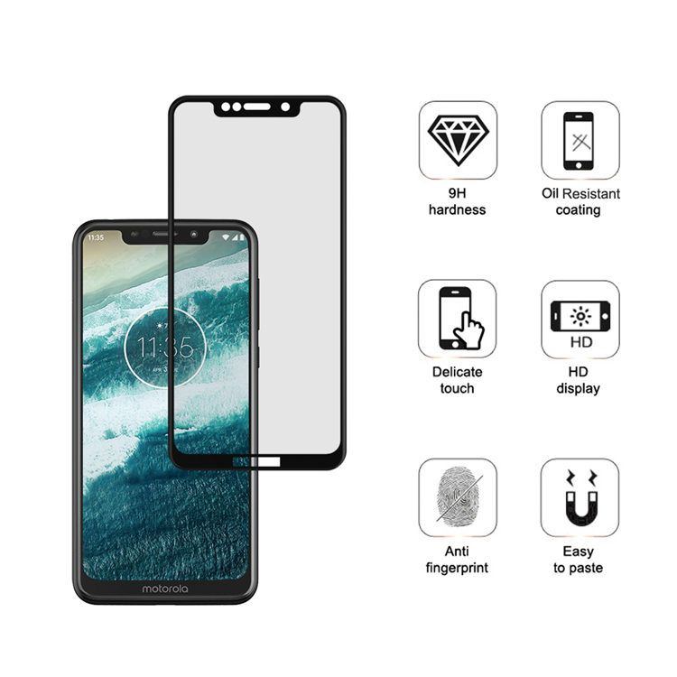 Alink 3D hot bending full glue tempered glass screen protector for Moto One
