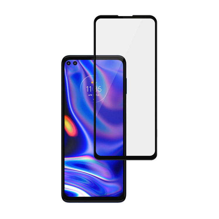 Alink 2.5D silk print full glue tempered glass screen protector for Moto One 5G