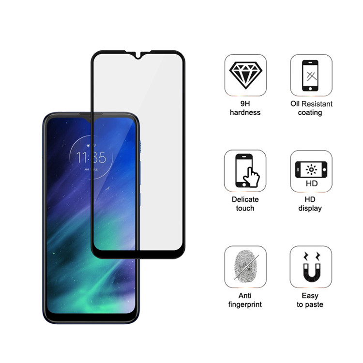 Alink 3D hot bending full glue tempered glass screen protector for Moto One Fusion