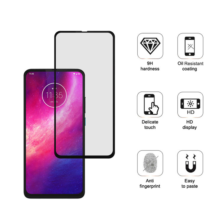 Alink 3D hot bending full glue tempered glass screen protector for Moto One Hyper