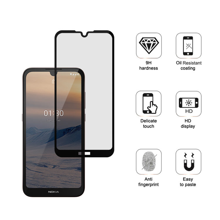 Alink 3D hot bending full glue tempered glass screen protector for Nokia 1.3