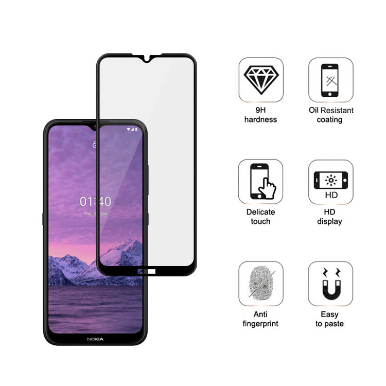 Alink 3D hot bending edge glue tempered glass screen protector for Nokia 1.4