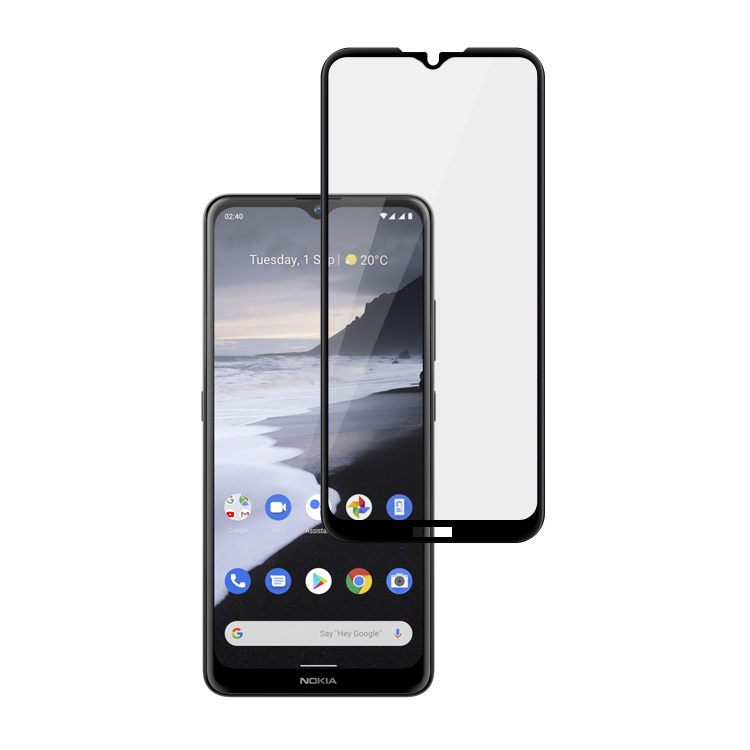 Alink 2.5D silk print full glue tempered glass screen protector for Nokia 2.4
