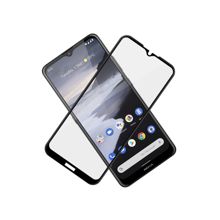 Alink 2.5D silk print full glue tempered glass screen protector for Nokia 2.4