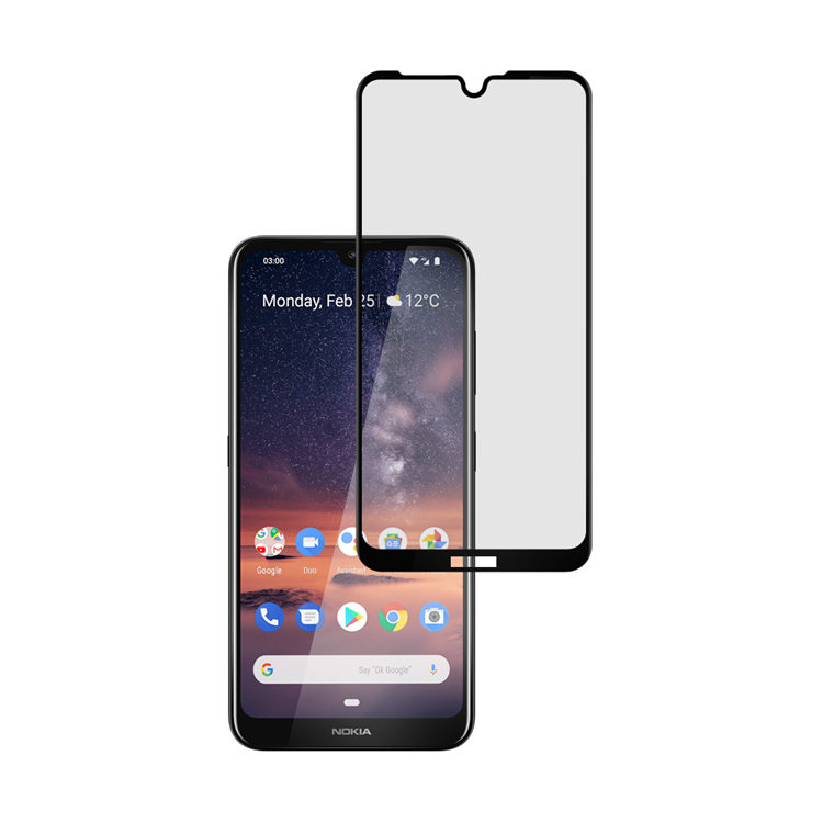Alink 3D hot bending full glue tempered glass screen protector for Nokia 3.2