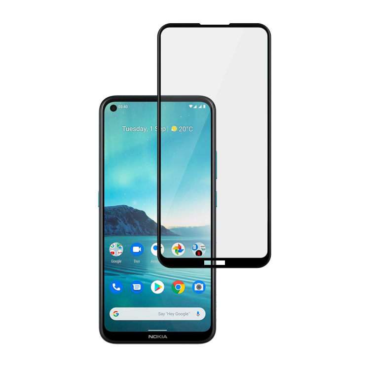 Alink 3D hot bending edge glue tempered glass screen protector for Nokia 3.4
