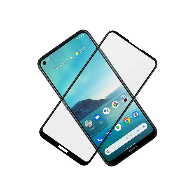 Alink 3D hot bending edge glue tempered glass screen protector for Nokia 3.4