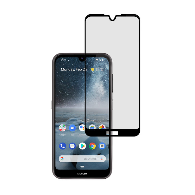 Alink 2.5D silk print full glue tempered glass screen protector for Nokia 4.2