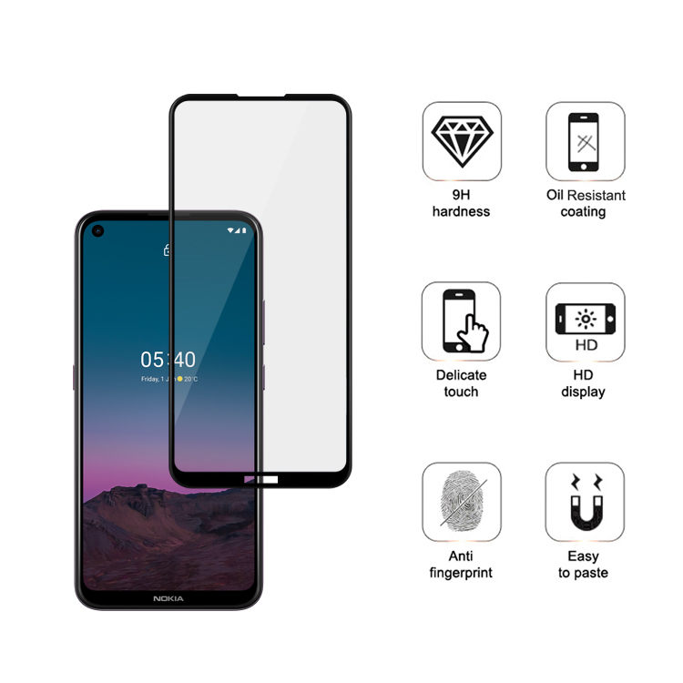 Alink 3D hot bending full glue tempered glass screen protector for Nokia 5.4