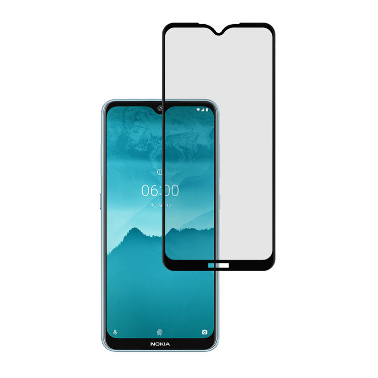 Alink 3D hot bending edge glue tempered glass screen protector for Nokia 6.2