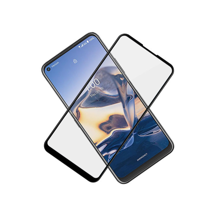 Alink 2.5D silk print full glue tempered glass screen protector for Nokia 8 V 5G UW
