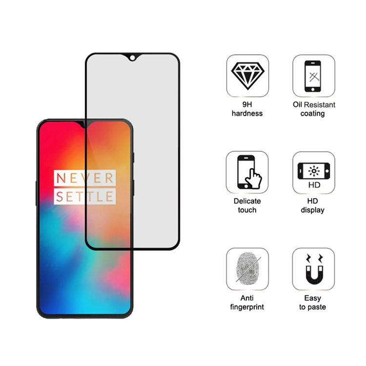 Alink 3D hot bending full glue tempered glass screen protector for OnePlus 6T
