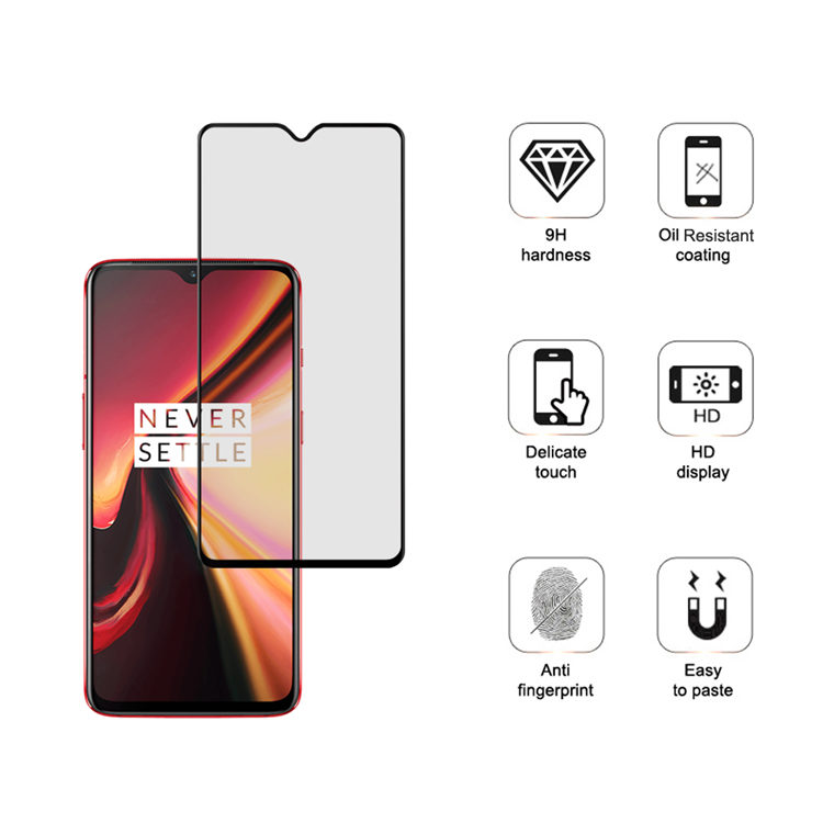 Alink 3D hot bending full glue tempered glass screen protector for OnePlus 7