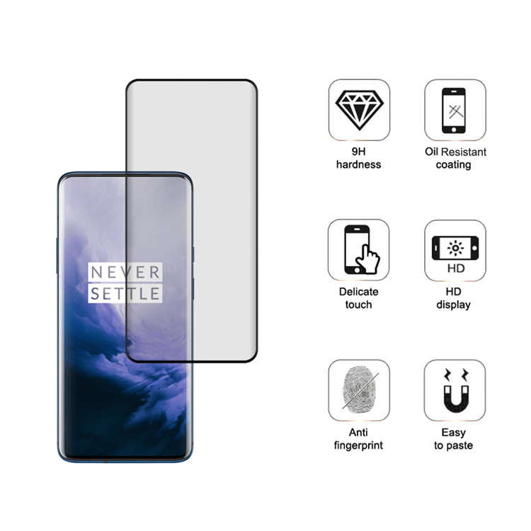 Alink 3D hot bending full glue tempered glass screen protector for OnePlus 7 Pro