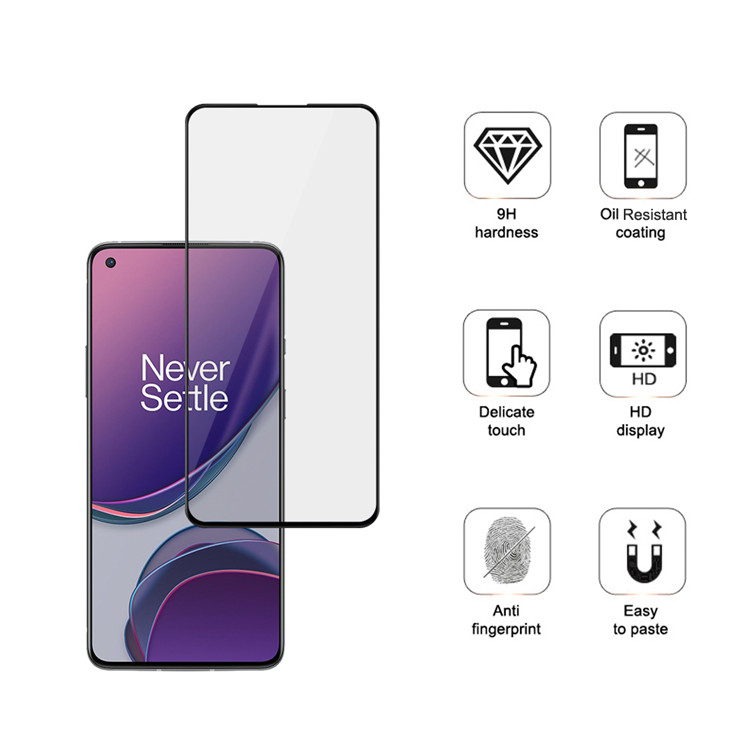 Alink 3D hot bending full glue tempered glass screen protector for OnePlus 8T