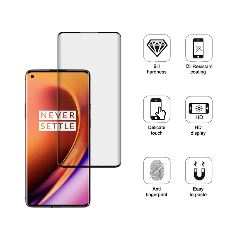 Alink 3D curved precise carving tempered glass screen protector for OnePlus 8 Pro