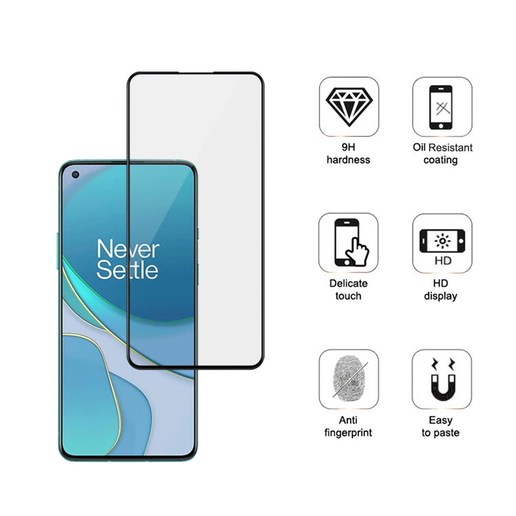 Alink 3D hot bending edge glue tempered glass screen protector for OnePlus 9