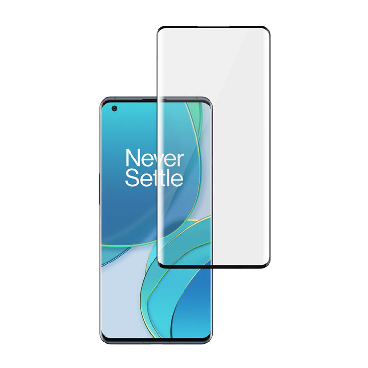 Alink 3D hot bending edge glue tempered glass screen protector for OnePlus 9 Pro