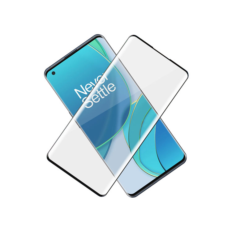 Alink 3D hot bending edge glue tempered glass screen protector for OnePlus 9 Pro