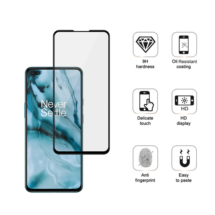 Alink 2.5D silk print full glue tempered glass screen protector for OnePlus Nord