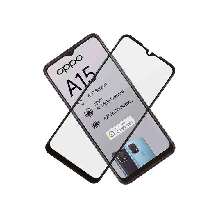 Alink 3D hot bending full glue tempered glass screen protector for Oppo A15