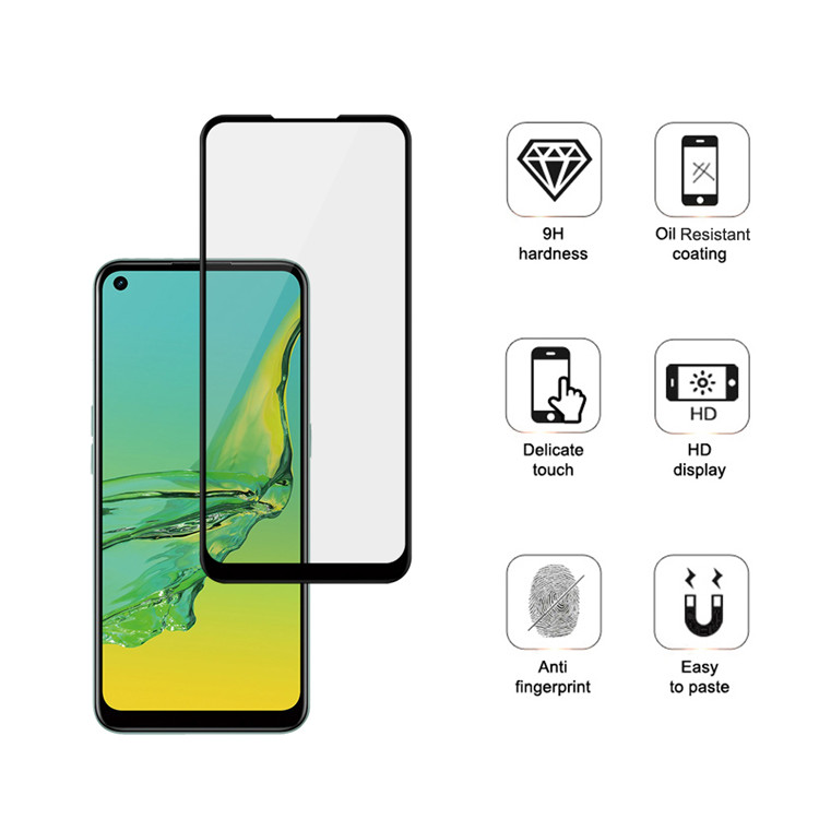 Alink 3D hot bending full glue tempered glass screen protector for Oppo A32