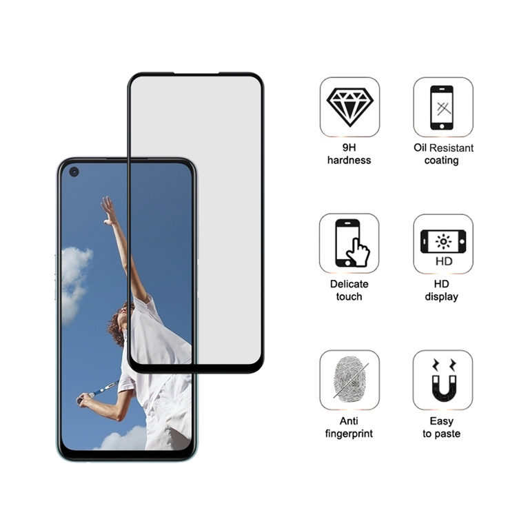 Alink 3D hot bending full glue tempered glass screen protector for Oppo A52